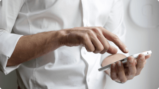 Person using a tablet